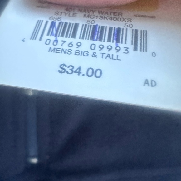 Croft & Barrow men's Navy Blue Quarter-Zip Fleece Pullover size 2X - Picture 4 of 8